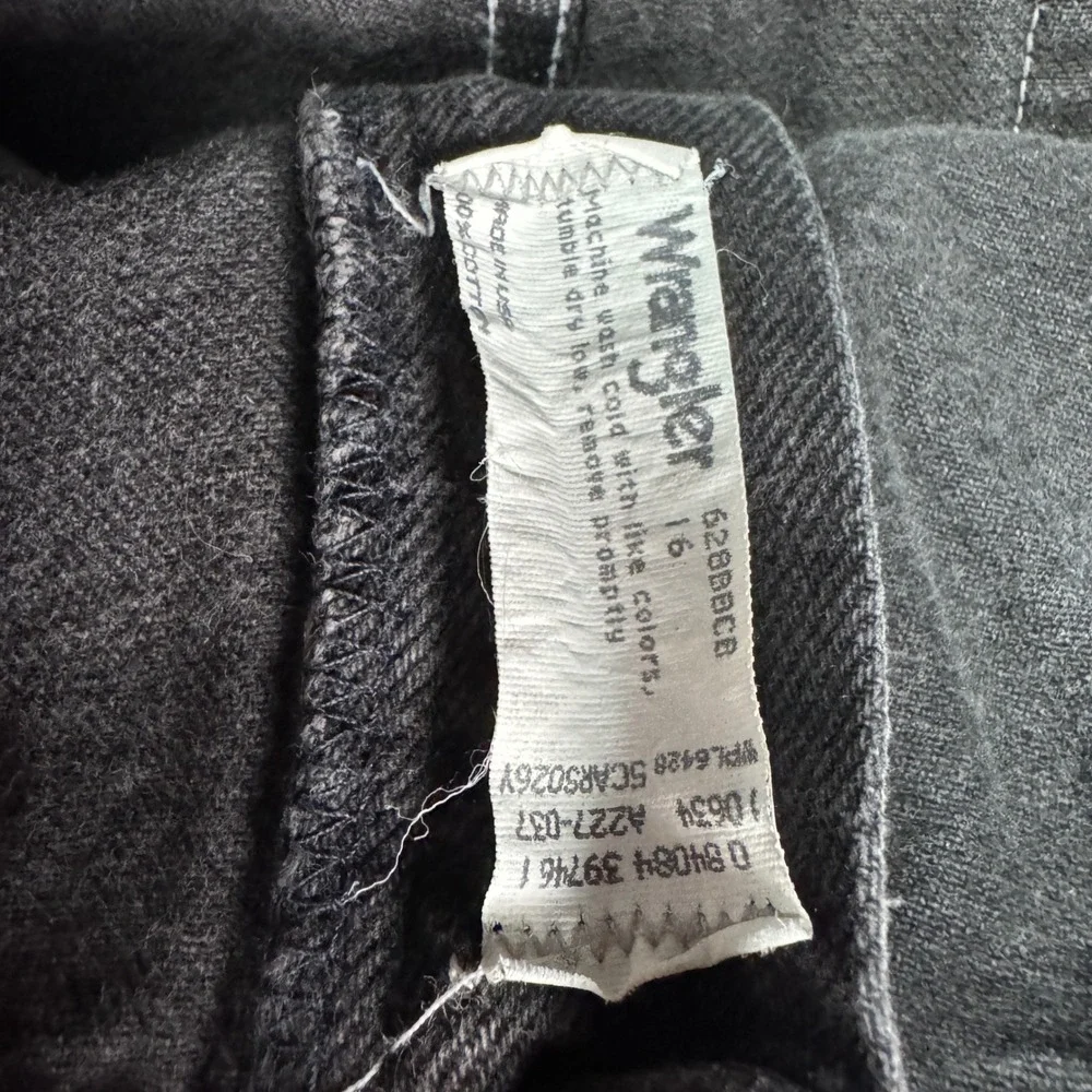 Vintage Wrangler Denim Shorts Boys Size 16 Black Made in USA 25 Waist 90s